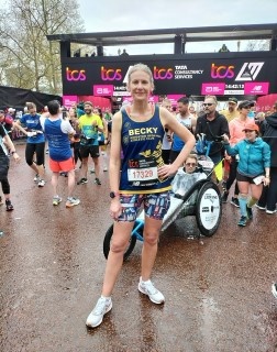 Becky at the London Marathon